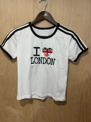 I love london London Crop Top in White