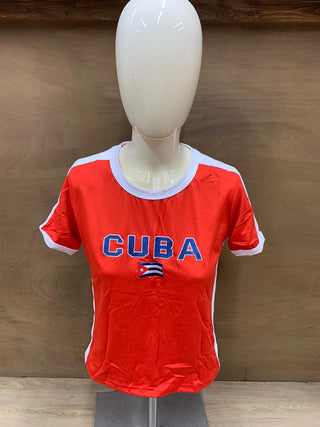 Cuba Crop Top in Red