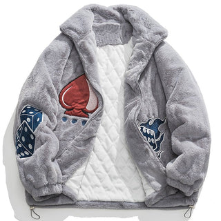 Ameri Camden ‘Rolling Dice’ Furry varsity Jacket