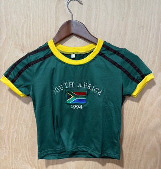South Africa Crop Top in Green