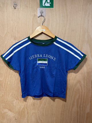 Sierra Leone Crop Top in Blue