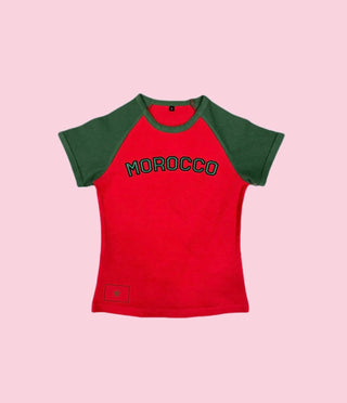 Morocco Crop Top in Red