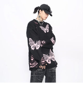 Ameri Camden Distressed ‘Butterfly’ Jumper