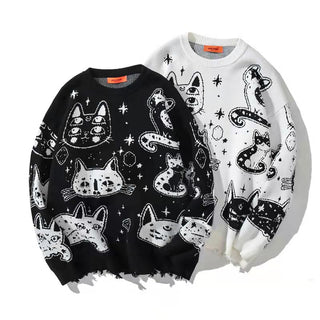 Ameri Camden ‘cute cartoon cat’ Knitted jumper