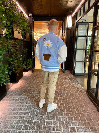 Ameri-Camden ‘Daisy’ Light Blue Varsity Jacket