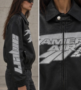 Ameri Camden ‘Ameri Air’ Pu Leather Racing Jacket