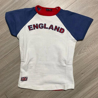 England Crop Top in White