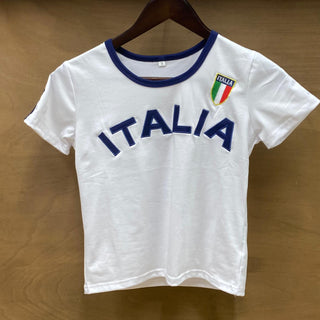 Italia Crop Top in White