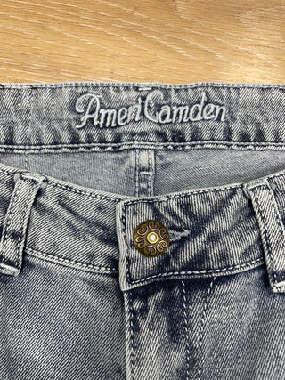 Ameri Camden Low-Rise Cross Flared jeans
