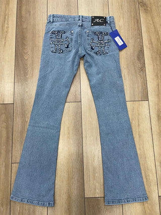 Ameri Camden Low-Rise Cross Flared jeans
