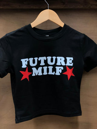 Future Milf Crop Top in Black