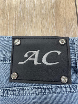 Ameri Camden Low-Rise Cross Flared jeans