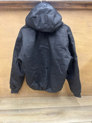 Reworked Carhaart Hooded Black Jacket