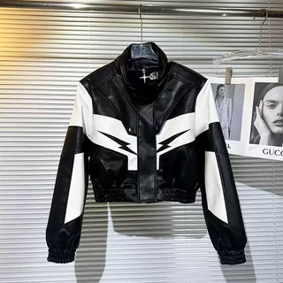 Ameri Camden ‘Lightning Bolt’ Pu Leather Jacket