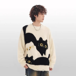 Ameri Camden Colour Blocking ‘Cat’ Jumper