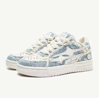 Denim Star Distressed Trainers