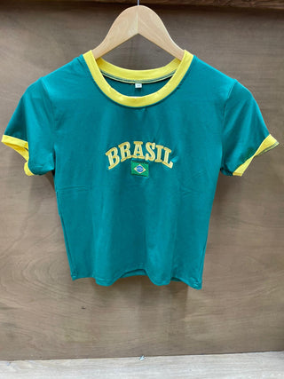 Brasil Crop Top in Green