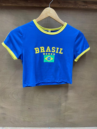 Brasil Crop Top in Blue