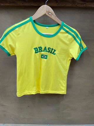 Brasil Crop Top in Yellow