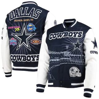 Pro Standard Dallas Cowboys Super Bowl Mash Up Varsity Jacket