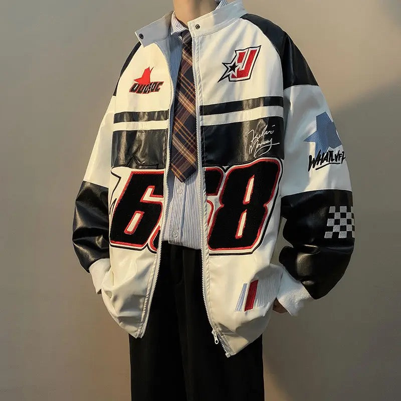 Ameri Camden '68' PU leather Racing Jacket – Ameri-Camden