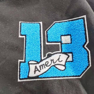 Ameri-Camden "C'est La Vie" Black Varsity Jacket