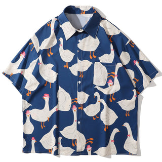 Ameri-Camden Hawaii Goose Print Summer Shirt