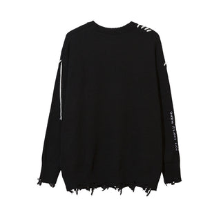 Ameri Camden ‘Smiley’ Distressed Knit Jumper