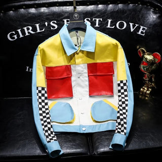 Ameri Camden ‘Multicolour’ Pu Leather Jacket